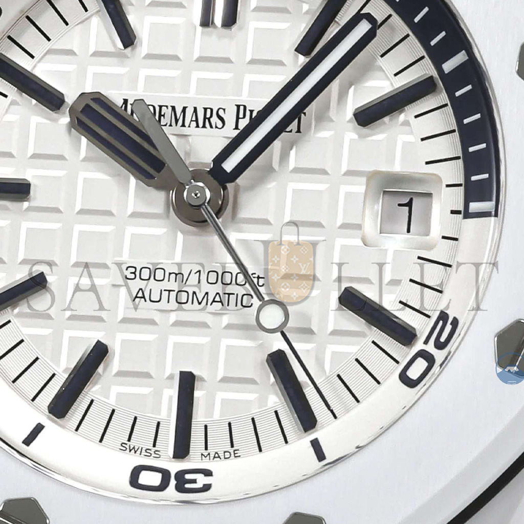 audemars P*g*et royal oak offshore white ceramic watch 15707cb.oo.a010ca.01